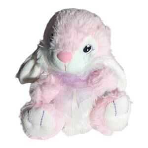 Dan Dee Plush Small Hoppy Hopster Bunny Rabbit Soft Pink Stuffed Animal 8"